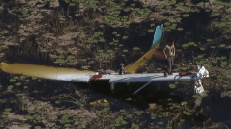 Man stranded on plane’s wing following crash in Everglades